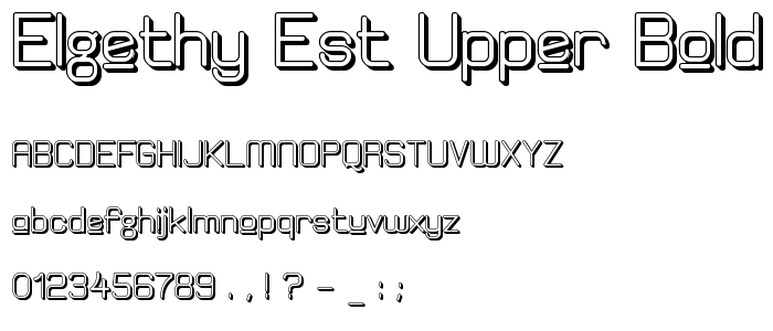 Elgethy Est Upper Bold Offset font